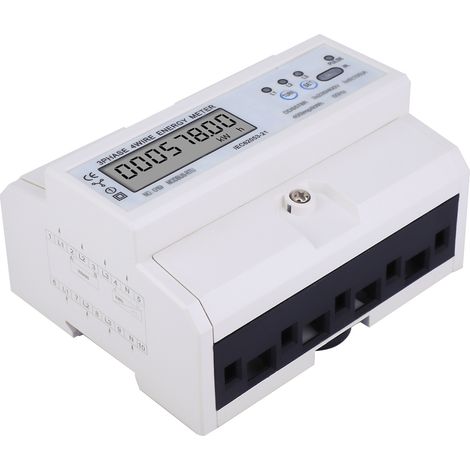 3-Phasen-4-Draht-Digital-LCD-kWh-Zähler, DIN-Schienen-Wattmeter, elektrischer Energiezähler mit RS485 (1/5)