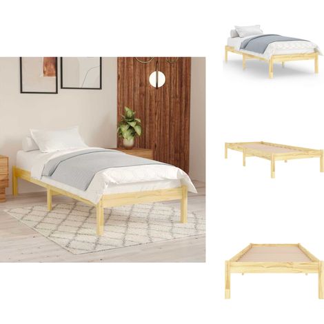 Massivholzbett ohne Matratze - Holzbett - Massivholzbette - Kiefernbett - Einzelbett - Kleines Bett (1/5)