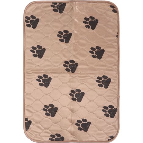 Tapis absorbant, imperméable et réutilisable pour l'apprentissage de la propreté chez les chiens et chats, couleur marron clair. (1/5)