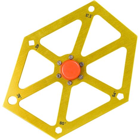Chercheur D'angle Magnétique en Alliage D'aluminium, Règle Hexagonale Or (1/5)