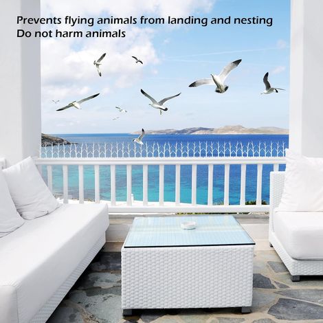 Pic Anti Pigeon - Pics Anti Pigeon En Plastique Recycle - Repulsif Oiseaux Pigeon Pic Anti Chat - Balcon, Fenêtre, Toit, Jardin (1/5)