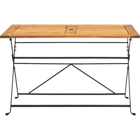 Maison Exclusive - Tavolo da Giardino Pieghevole 120x70x74cm in Massello di Acacia (1/5)
