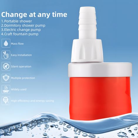 Pompe à eau Submersible DC12V 20W-fontaine à haute levée de 20 pieds avec cordon d'alimentation de 5 pieds 700L/H DC sans balais pour aquarium d'étang domestique (1/5)