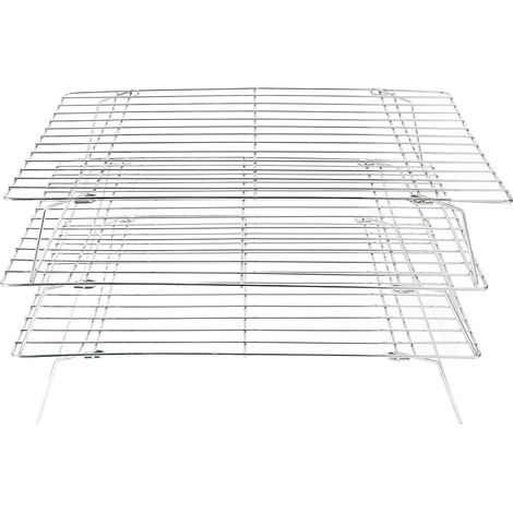 Grille de refroidissement à 3 niveaux avec pieds pliables pour biscuits. gâteaux. ustensiles de cuisine pour la cuisson et le rôtissage (1/4)