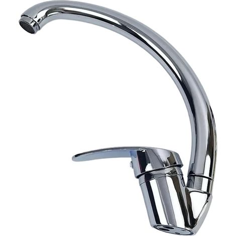 Mitigeur pour vasque, inox, eau chaude/froide, monocommande (1/2)