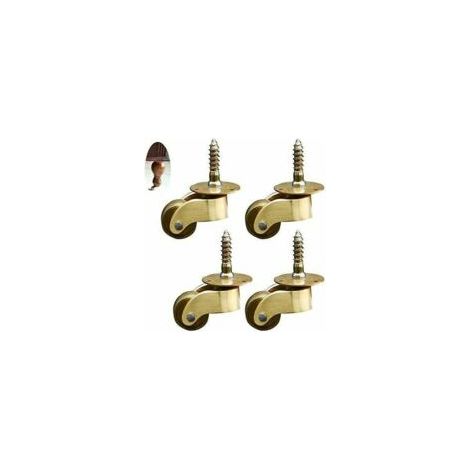 ruote piroettanti, ruote in ottone per mobili, ruote per il trasporto, ruote girevoli, cuscinetti silenziosi, per mobili, elettrodomestici e attrezzature, mini ruote piccole - Crezuo