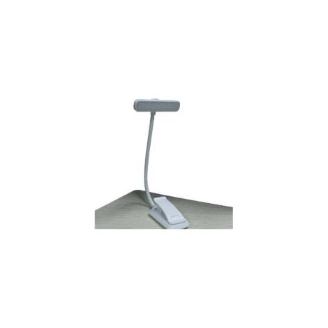 Lampada da lettura a 24 LED, ricaricabile con clip, protezione per gli occhi, regolazione continua dell'intensità luminosa e 3 colori (ambra/bianco/misto), collo flessibile a 360°, batteria a lunga du