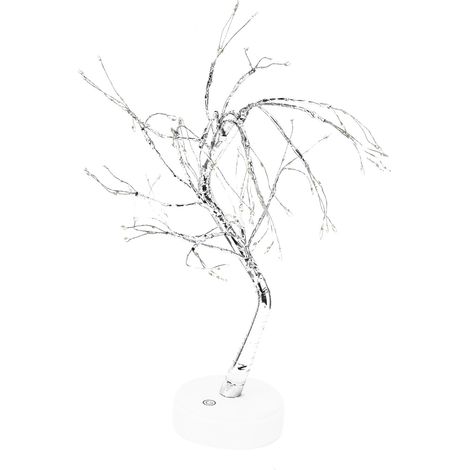 Lampe de nuit USB 108 LED en forme d'arbre, fil de cuivre DIY, décoration lumineuse pour chambre, salon, bureau, table de chevet, veilleuse élégante. (1/5)