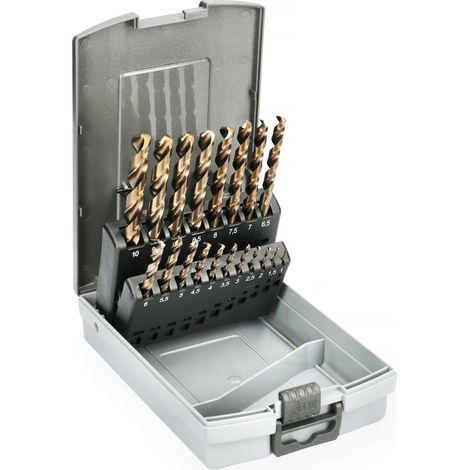 Coffret de 19 forets cobalt 5% de 1 à 10mm - HANGER - 155290 (1/3)