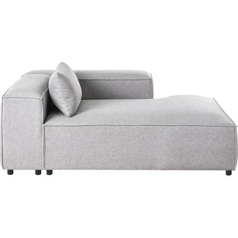 Chaise Lounge a sinistra Rivestimento in tessuto grigio Brande (1/5)