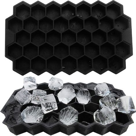 Moule À Glaces - En Silicone Alimentaire - Avec Couvercle Étanche - 37 Compartiments Par Moule - Lot De 2 (1/5)