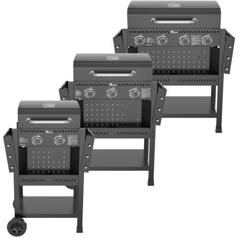 BARBECUE A GAS CARRELLATO mod. 3 fuochi - kW 2.5 x 3 - cm 114,2 x 102 x 55