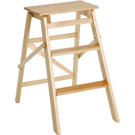 Tabouret 'Ladder' 3 marches - Couleur naturelle