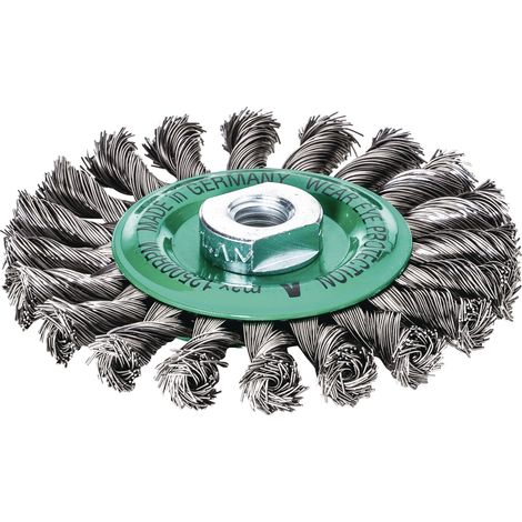 Brosse ronde D.125mm, épaisseur de fil 0,50mm, VA lisse, 14mm, 12500min(unknown)¹, 1