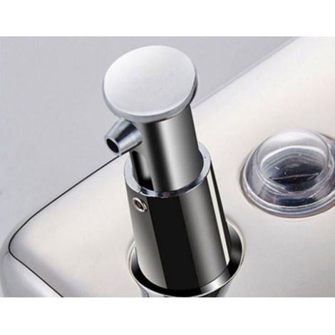 Distributeur De Savon - 500 Ml - Acier Inoxydable Sus304 - Murale Perçage - 1 Pièce (1/4)