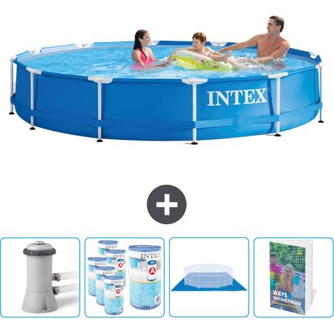 Intex Piscine Tubulaire Ronde - 366x76 cm - 5-pièces SCB103 (1/4)