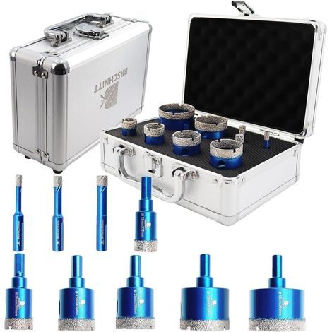 Diamantbohrer 9teilig Dreieckschaft Keramik Granit 1 KIT1 (1/5)