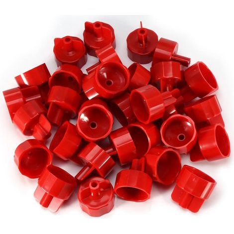 100 pièces de clips. entretoises. sangles et outils pour système de nivellement de carreaux plats en plastique (bouchon rouge) (1/4)