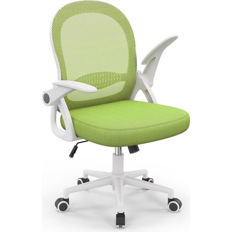 Rattantree – Ergonomischer Bürostuhl mit um 90° klappbaren Armlehnen – Höhenverstellbar von 43-53 cm – Belastbarkeit 136 kg – Um 360° drehbarer Sitz – Atmungsaktives Netzgewebe – Grün (1/5)