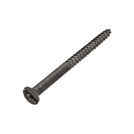 Vis bois Tête fraisée Fendue Percée et taraudée 6X80 Acier brut-20 pièces