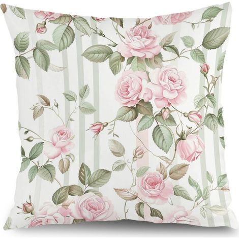 Housse de coussin floral papillon été, décoration intérieur extérieur,40×40cm (1/5)
