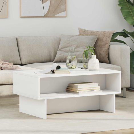 Couchtisch Weiß 80 x 46 x 35 cm Holzwerkstoff