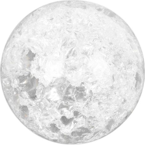 Une exquise boule de cristal décorative de bureau avec un motif craquelé de glace. (1/5)