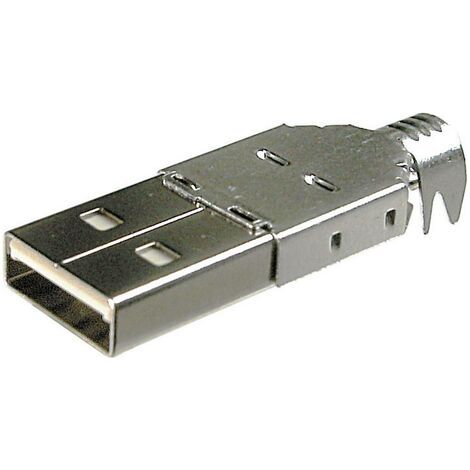 Connecteur USB 2.0 mâle A type USB A mâle, droit à souder D14792 (1/4)