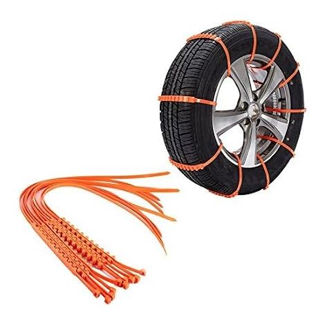 Chaînes à Neige pour Pneus, Nylon, Antidérapantes, Réutilisables, 10 Pièces, Épaissies (1/5)