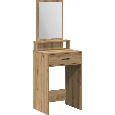 Maison Exclusive - Mesa Tocador con cajón Roble artesanal 50 x 41