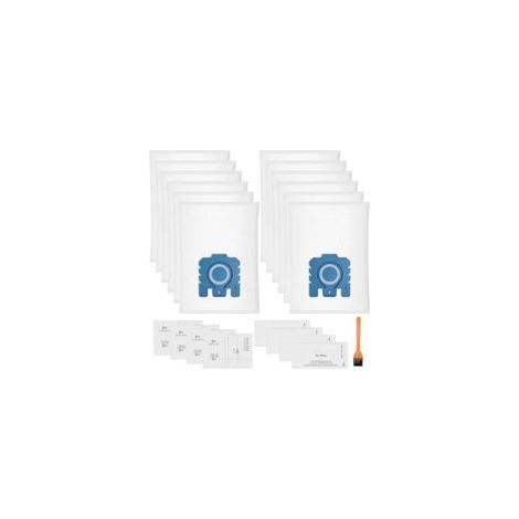 Confezione da 12 sacchetti per la polvere Pure GN 3D compatibili con gli aspirapolvere Miele Hyclean GN Classic C1 Complete C2 Complete C3, S2 S5 S8 S800 S600, dotati di 4 filtri motore e 4 filtri di  (1/4)