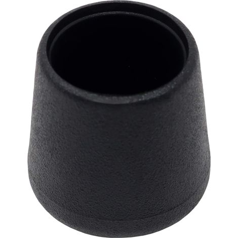 Adsamm® / 4 x puntali avvolgenti esterni/neri/Ø 17-18 mm/tondi/piedini in PVC per gambe di mobili tonde/puntali protettivi per arredi Adsamm® Quality (1/2)