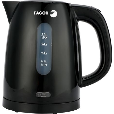 Fagor Teya Wasserkocher Schwarz 2200 W 1 L