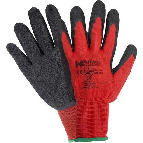 MAURER guantes latex / nylon gripflex con colgador talla 10 (par)