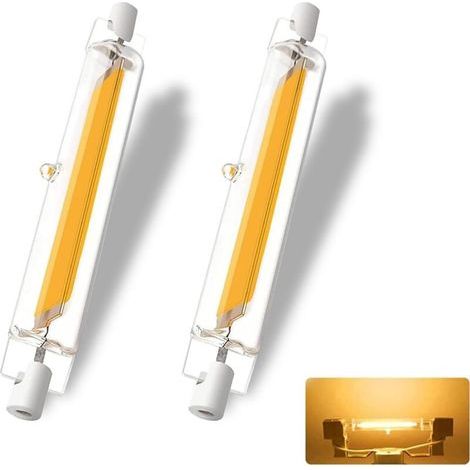 Lntyq Ampoule R7S LED 118mm Dimmable 20w, R7S LED 118mm Haute Lumière COB Remplacer Lampe Halogène, Blanc Chaud 3000K,2000LM, Éclairage à Faisceau 360°, Pack de 2 (1/4)