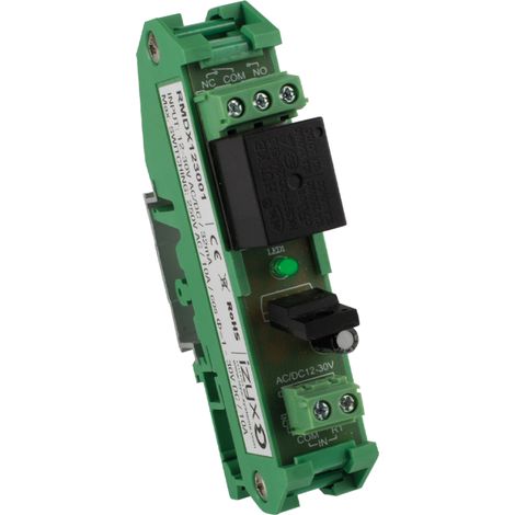 Relais rail DIN 12-30V AC/DC 1 relais / 1 LED Max. 250V AC / 10A - 30V DC / 10A
