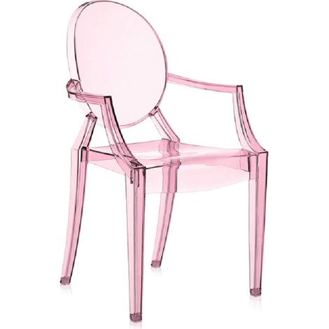 Chaise Lou, Plastique, Rose Transparent, 39 x 37 x 63 cm (1/5)
