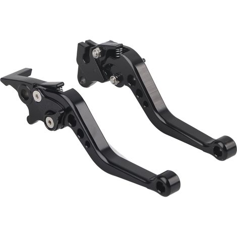 Levier d'embrayage de frein, 2PCS Unniversal Moto Aluminium Réglable Alliage Tambour Guidon Dispositif De Freinage Handlesr(Noir) (1/5)