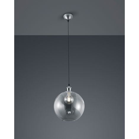 LED Pendelleuchte 1-flammig Glaskugel Lampenschirm Transparent, Ø 30cm (1/5)
