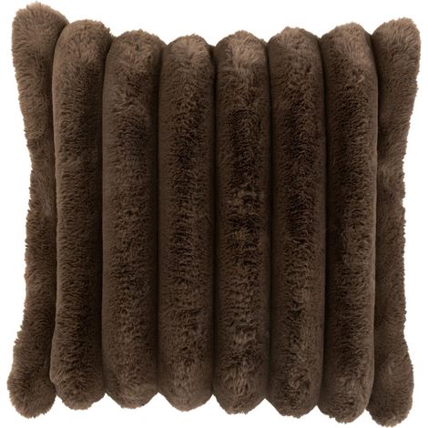 Coussin Déco "Corduroy" 45x45cm Chocolat (1/3)