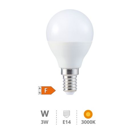 Lámpara LED Esférica 3W E14 250lm 3000K Ø45mm 200690024 GSC