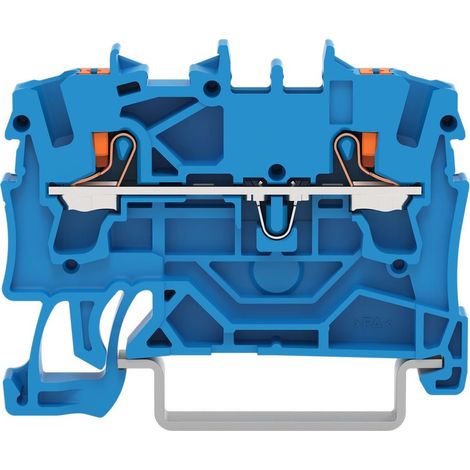 WAGO 2-Leiter-Durchgangsklemme 2202-1204 2,5mm² blau mit Drücker (1/5)