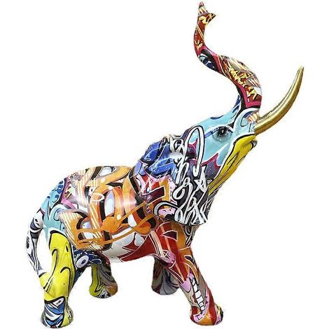 Ornement éléphant, pièce décorative en résine pour la maison ( )