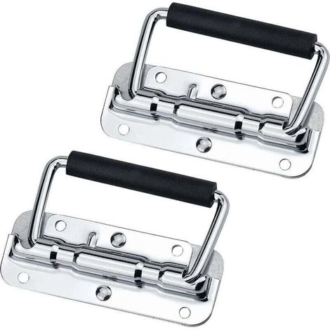 pieces Metal Door Puller Handle, Spring Folding Handle, Metal Chest Handle, Cash Register Recessed Handle, Cashier Handle, for MUMU (1/4)