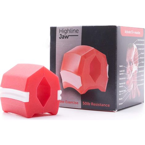 Appareil d'exercice pour mâchoire rouge, résistance au modelage du visage, 22,5 kg (1/5)