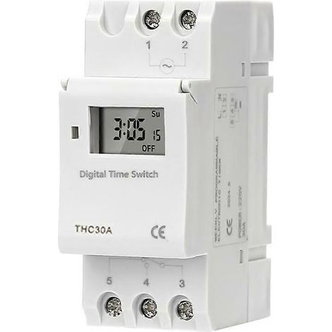 Minuteur programmable hebdomadaire sur rail DIN à 2 fils (nouveau modèle) (1/5)