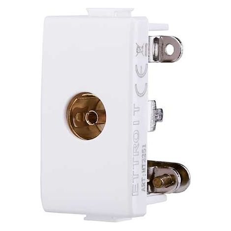 Prise télévision simple femelle compatible Bticino Matix couleur blanc