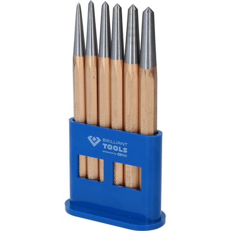 BRILLIANT TOOLS  Juego de  punzones de  centrado de  6 piezas  - BT085080 (1/4)