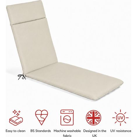 SP Lounger Pad Cushion - L198 x W60 x H6 cm - Natural