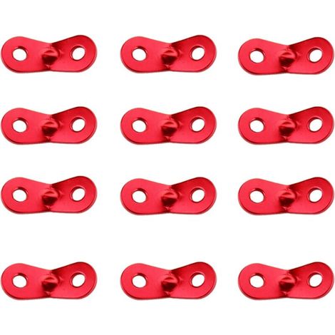 12Pcs Tendeur de Corde Tendeur Camping en Alliage d'Aluminium Crochet Ajusteur de Corde Durable Antidérapant pour Tente Bâche Randonnée Camping (1/5)